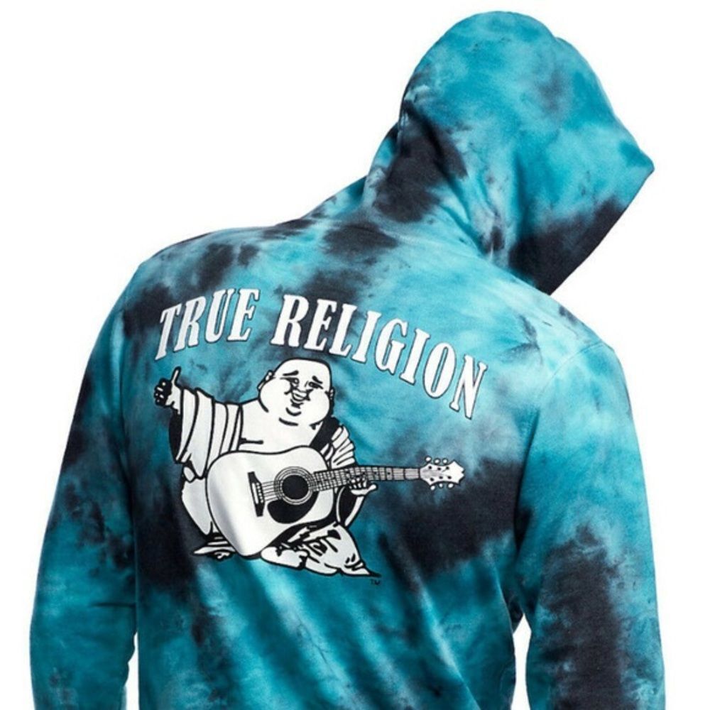 True Religion Blue Tie-Dye Hoodie